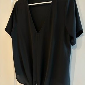 Madewell black v neck blouse